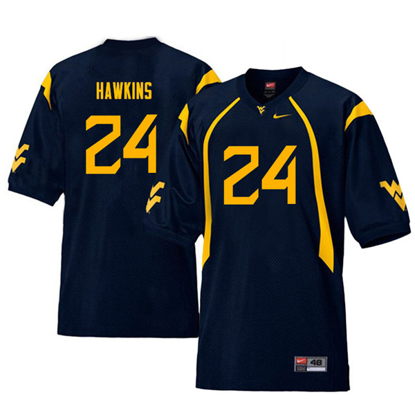 Men #24 Roman Hawkins West Virginia Mountaineers Throwback College Football Jerseys Sale-Navy